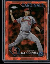 2024 Topps Chrome Update Giovanny Gallegos Orange Sapphire Refractor #/25