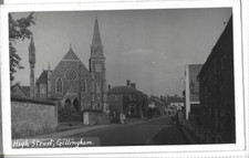 Real photo postcard of the high street Gillingham Dorset  Good condition