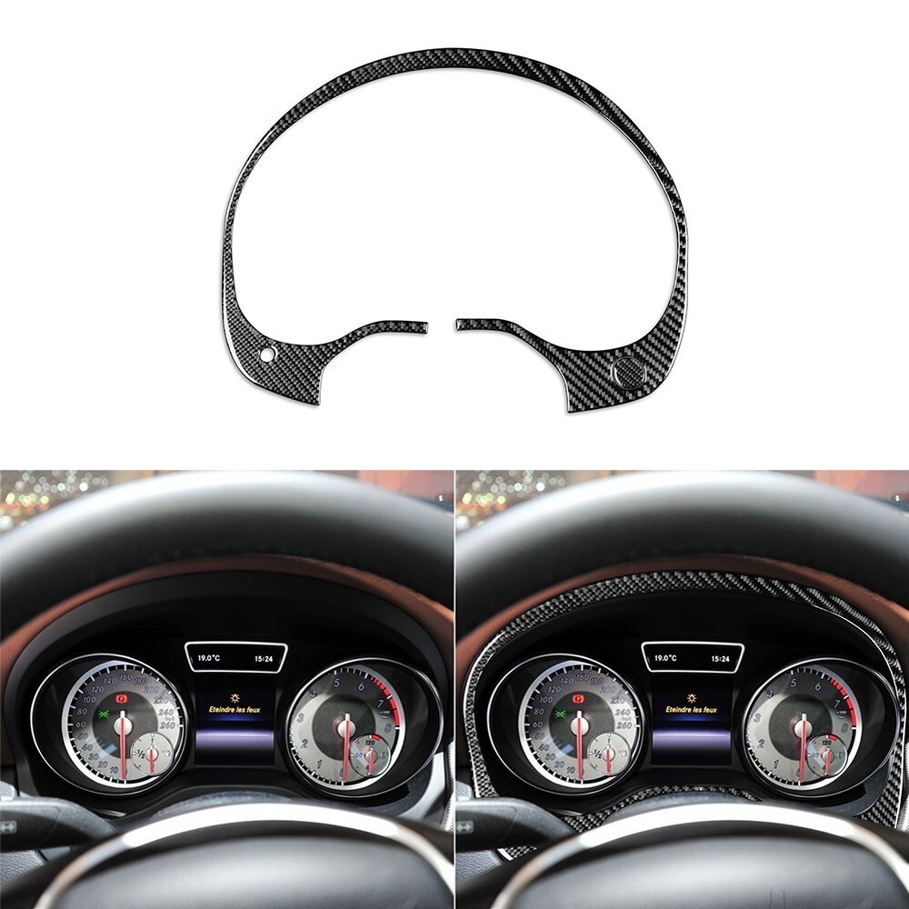 Real Carbon Fiber Speedometer Surround Frame For Benz CLA C117 GLA X156 2014-19