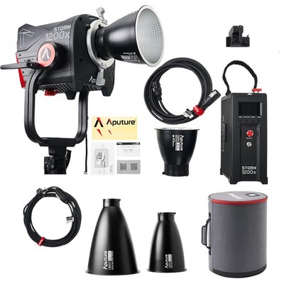 Aputure Storm 1200x with Wide Reflector with Storm 1200x Reflector Kit Bundle