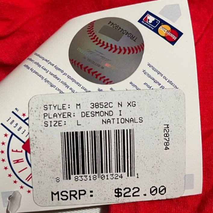 Camiseta Ian Desmond Washington Nationals MLB Roja Talla Juvenil L Licencia Oficial Foto 3 de 3