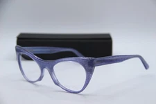 NEW ANDY WOLF 5028 COL. Y BLUE GLITTER AUTHENTIC W/CASE FRAME EYEGLASSES 53-17