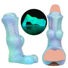 Luminous Fantasy Penis Sleeve Realistic Sheath Cock Enlarger Extender Sex Toys