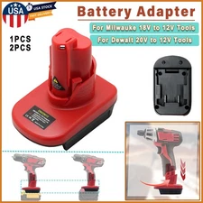 Power Tool Battery Adapter For Milwaukee M18/Dewalt 18V 20V to Milwaukee M12 12V