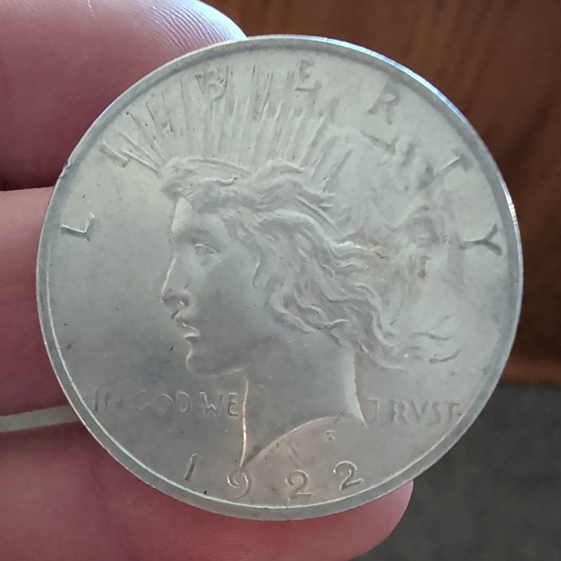 1922 Silver Peace Dollar No Mint Mark **rare**