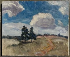 Harold Christopher Davies Original Painting Modernist Art California Landscape