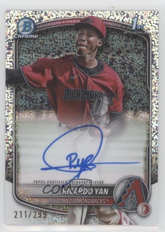 2025 Bowman Chrome Prospect Speckle Refractor /299 Ricardo Yan #CPA-RY Auto 9b1