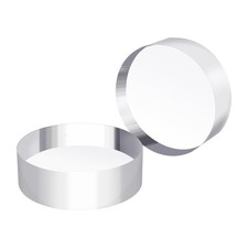 Acrylic Round Display Block 2 Pieces 3 x 3 x 1 Inches Edge Polished Clear Dis...