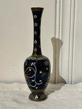 蓝色景泰蓝1900-1940 年日本花瓶| eBay