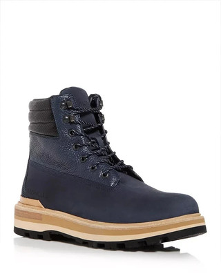$875- Moncler Peka Men's Navy Padded Collar Round Toe Lace Up Hiking Boots-44/11