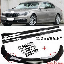 Front Bumper Lip Spoiler Splitter Gloss Black For Bmw 740i 750i Series Body Side