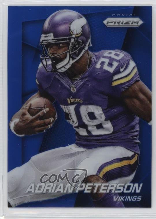 2014 Panini Prizm Blue Prizm Adrian Peterson #115