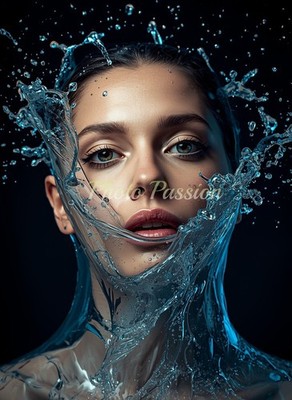 Foto A4 Frau Gesicht Farbe Kunst Poster Druck (3750)