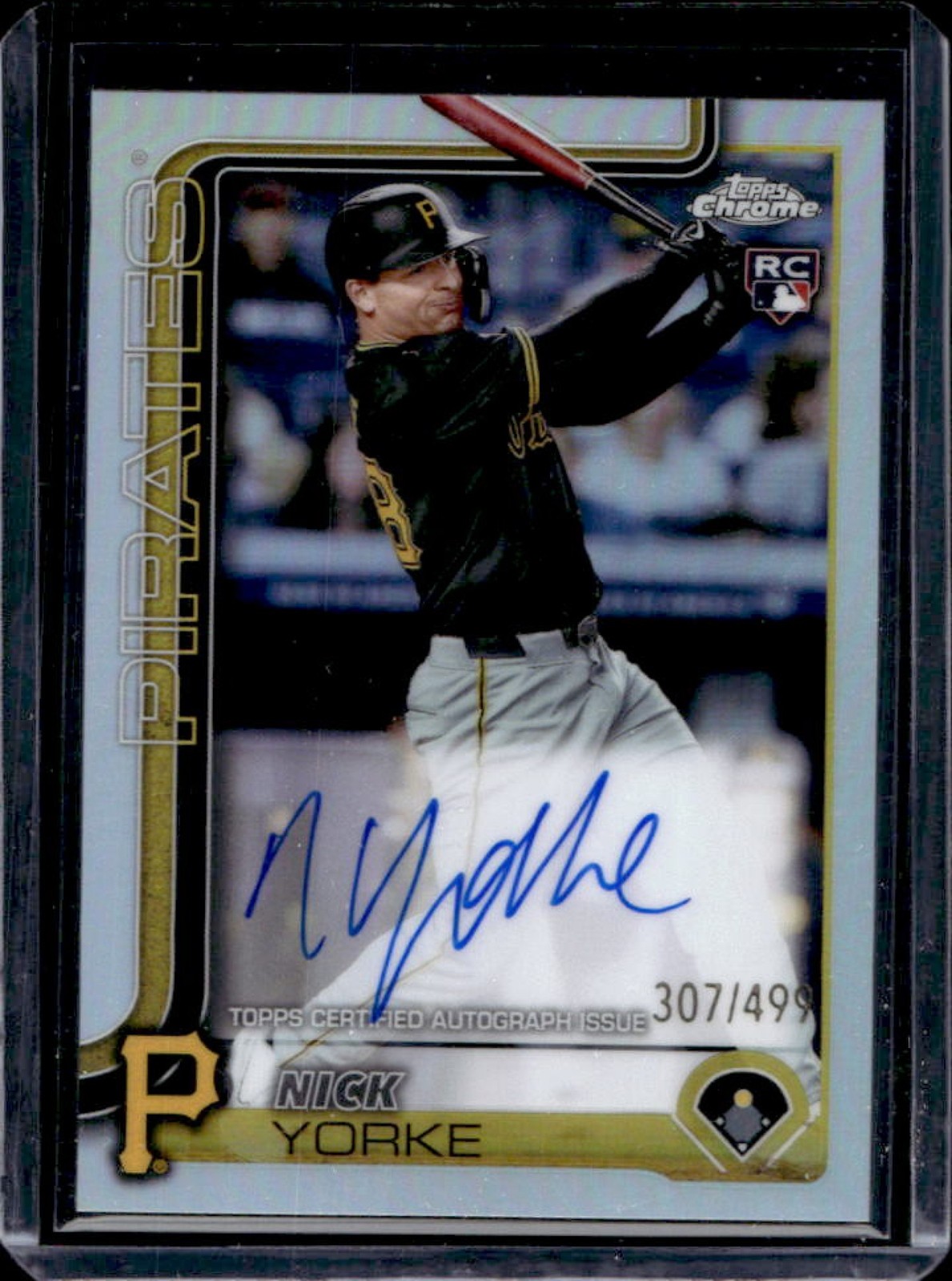 2025 Topps Chrome Nick Yorke Auto Autograph Refractor RC #/499 Pirates Rookie