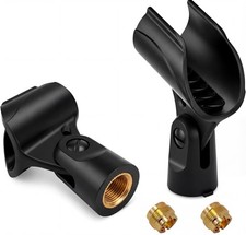 Mictop Universal Microphone Clip Holder, Comes with 5/8" Male to 3/8" Black