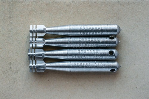 Vintage WWII Era Torpedo Necklace US Naval Ordnance Station Forest Park Made USA - Picture 14 of 23