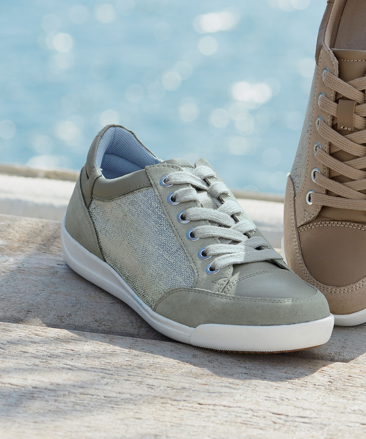 Amortyl damart LEATHER METALLIC sport smart tennis trainers uk 6 Amortyl damart LEATHER METALLIC sport smart tennis trainers uk 6