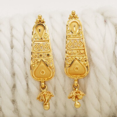 #ad 22k gold earring 22k916 yellow gold stud earring designer earring OOS2120 $1186.43