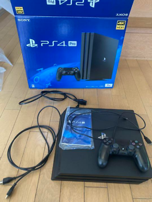 SONY PS4 PlayStation 4 Pro Jet Black 1TB CUH-7100B B01 Japan Fedex