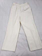 Alfred Dunner 12 Pull On Pants White Pockets Slacks Trousers Summer Beach Vacay