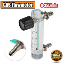 Flowmeter 0-35L Gas-Durchflussmesser mit Regelventil für Sauerstoff