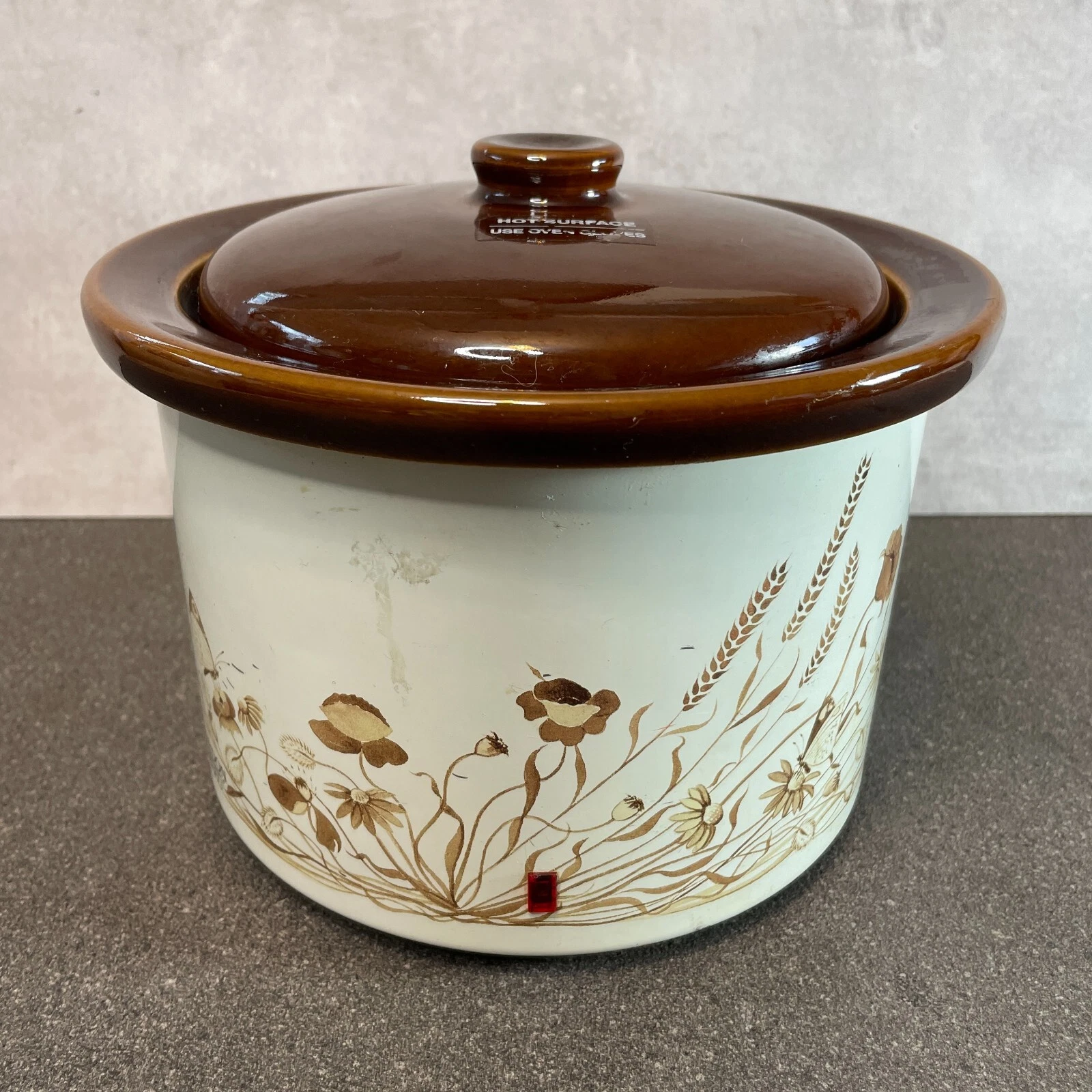 Vintage Cordon Bleu 5124 Harvest Ceramic Auto Slow Cooker 1.5 Litre Crock Pot