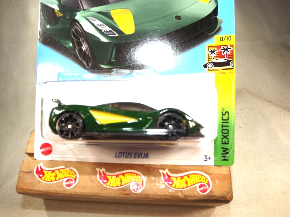 2022 Hot Wheels #229 HW Exotics 8/10 LOTUS EVIJA Green w/Black Trap5 Spoke Wheel - Image 2 of 4
