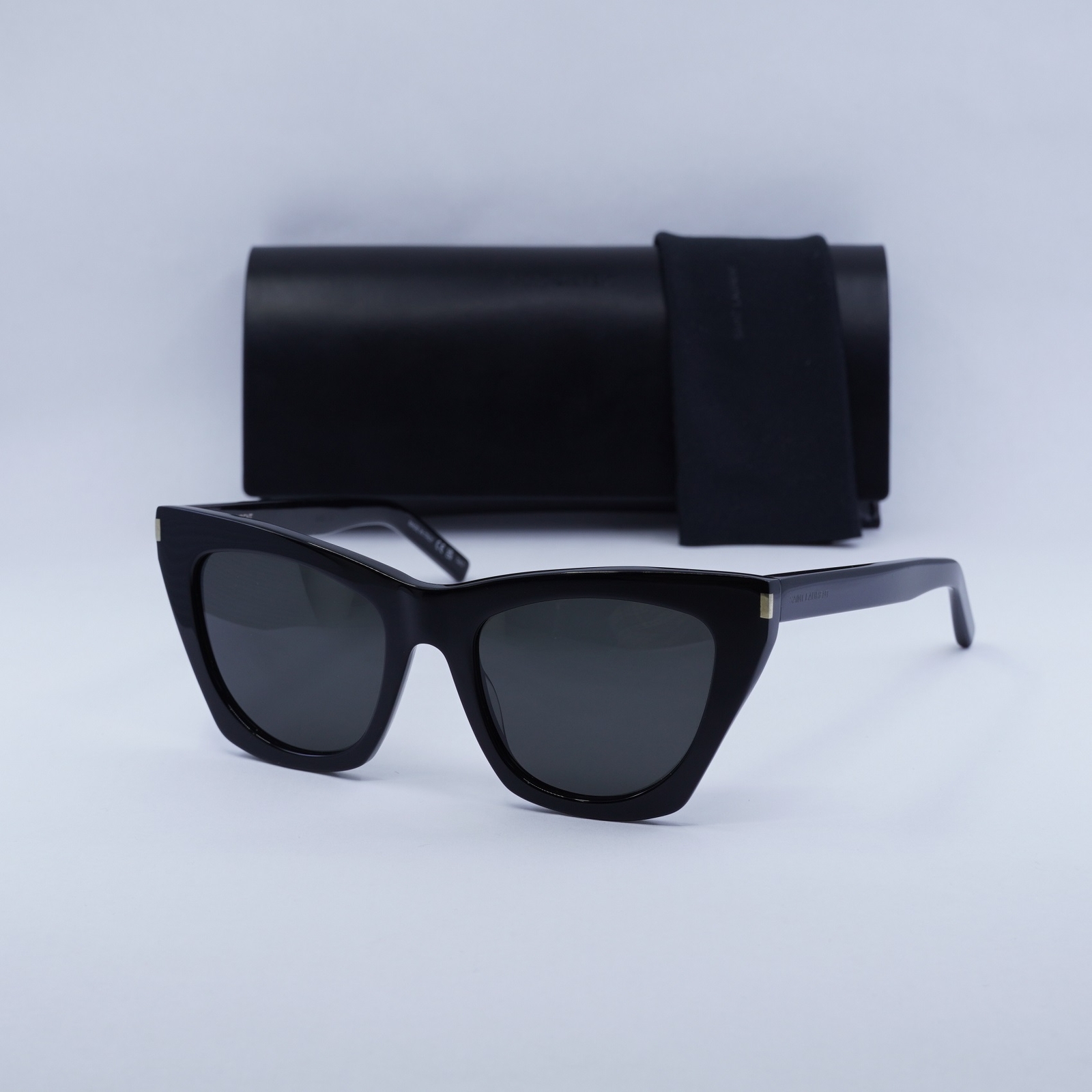 Occhiali da sole Saint Laurent SL214 KATE 001 nero grigio 55 20 145 nuovi autentici