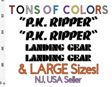 4 Piece PK Ripper Die Cut Vinyl Decal Set (NO...