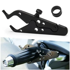 Motorcycle Cruiser Control Throttle Lock Assist Wrist Grip Clamp Bracket Black