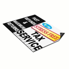 Car Magnet Set of 2 Stress Free Tax Service Business Industrial Sign