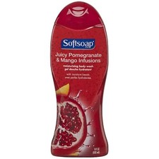 Softsoap Moisturizing Body Wash Juicy Pomegranate Mango Infusions 18 Fl Oz