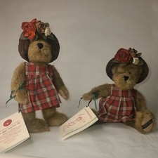 Set of 2 Boyds Bears LIZZIE WISHKABIBBLE 50002, 2000, 10  Plush Bear W/Book