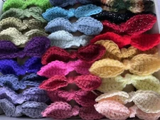 Handmade Surprise Color Set Of 12 Knit Hair Ties For Daily Use, Favor Bag Goods,