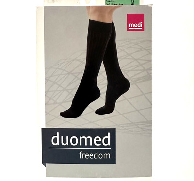 Medi Duomed Freedom Compression Sock Calf High Closed Toe Blue 20-30mmhg  MEDIUM