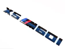 Gloss Black Style fit for X5 + M60i Emblems M OEM size Emblems Trunk