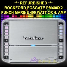 ROCKFORD FOSGATE PM400X2 PUNCH MARINE/POWERSPORTS 2-CHANNEL AMP 125W RMS X 2 R/B