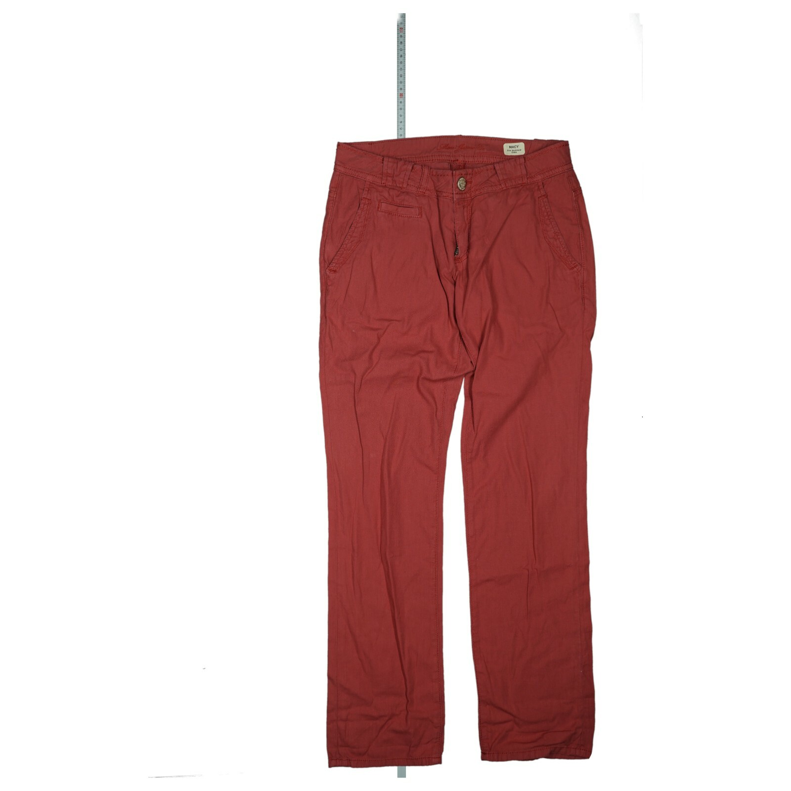 Mavi Jeans Macy Pantalones Chinos Delgado Boyfriend Bajo Verano XS W25 L30 Vino