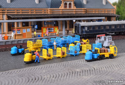 37530 Kibri Spur N, Deko - Set Gepäckwagen, Bausatz, GMK Hobby Modelleisenbahn