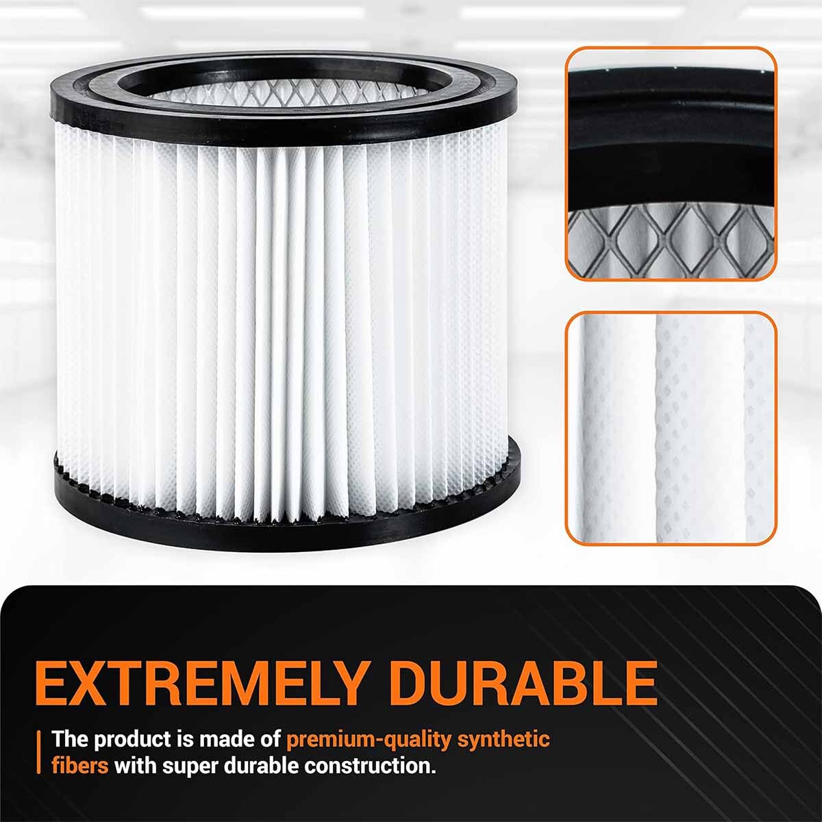 90398 HEPA Replacement Filter Small Cartridge Vacuum Filter Pack of 2 Fit