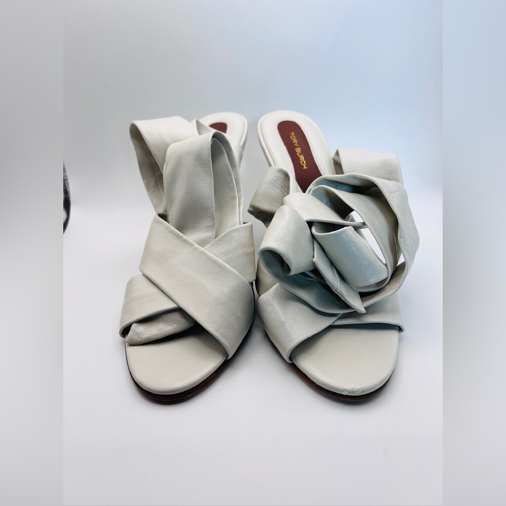 Tory Burch wedge white 9.5 resort summer party wedding bachelorette thumbnail 7