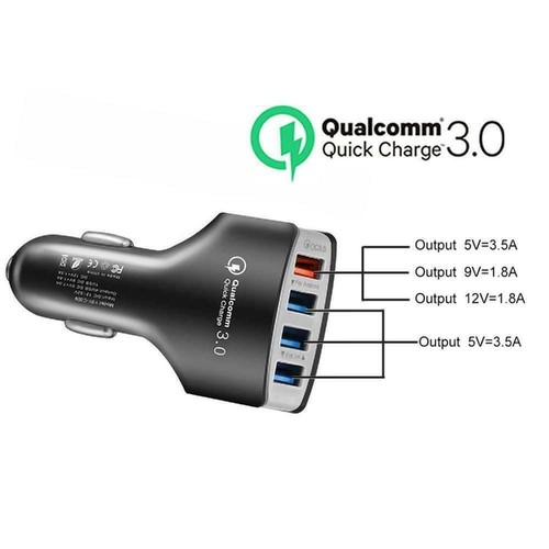 4USB Car Charger Adapter 12-24V With Socket Splitter Cigarette Lighter universal - Picture 7 of 7