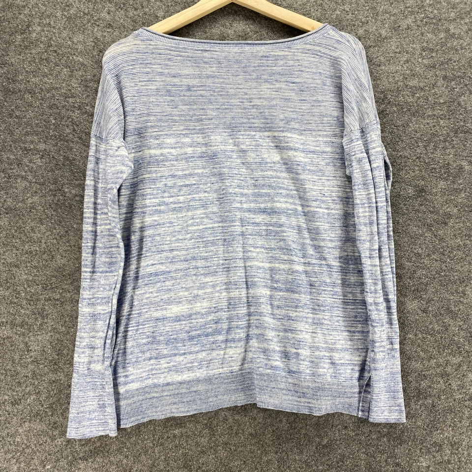 Camiseta Victoria's Secret Mujer M Mediana Azul Rayas Manga Larga Algodón Informal Foto 2 de 4