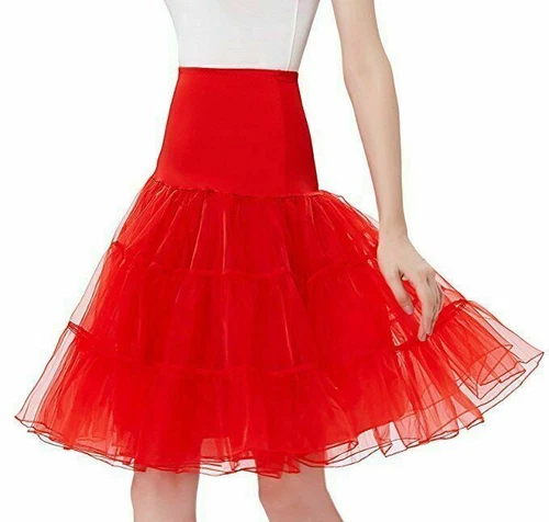 New 26" Retro Net Underskirt 50s Swing wedding Petticoat Rockabilly Tutu Skirt J - Picture 8 of 48