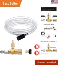 Efficient 4000 PSI Pressure Washer Chemical Injector - Includes Nozzle & Hose