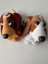 Vintage Applause Hush Puppies 6" Bean Bag Stuffed Animal Toys Lot of 2