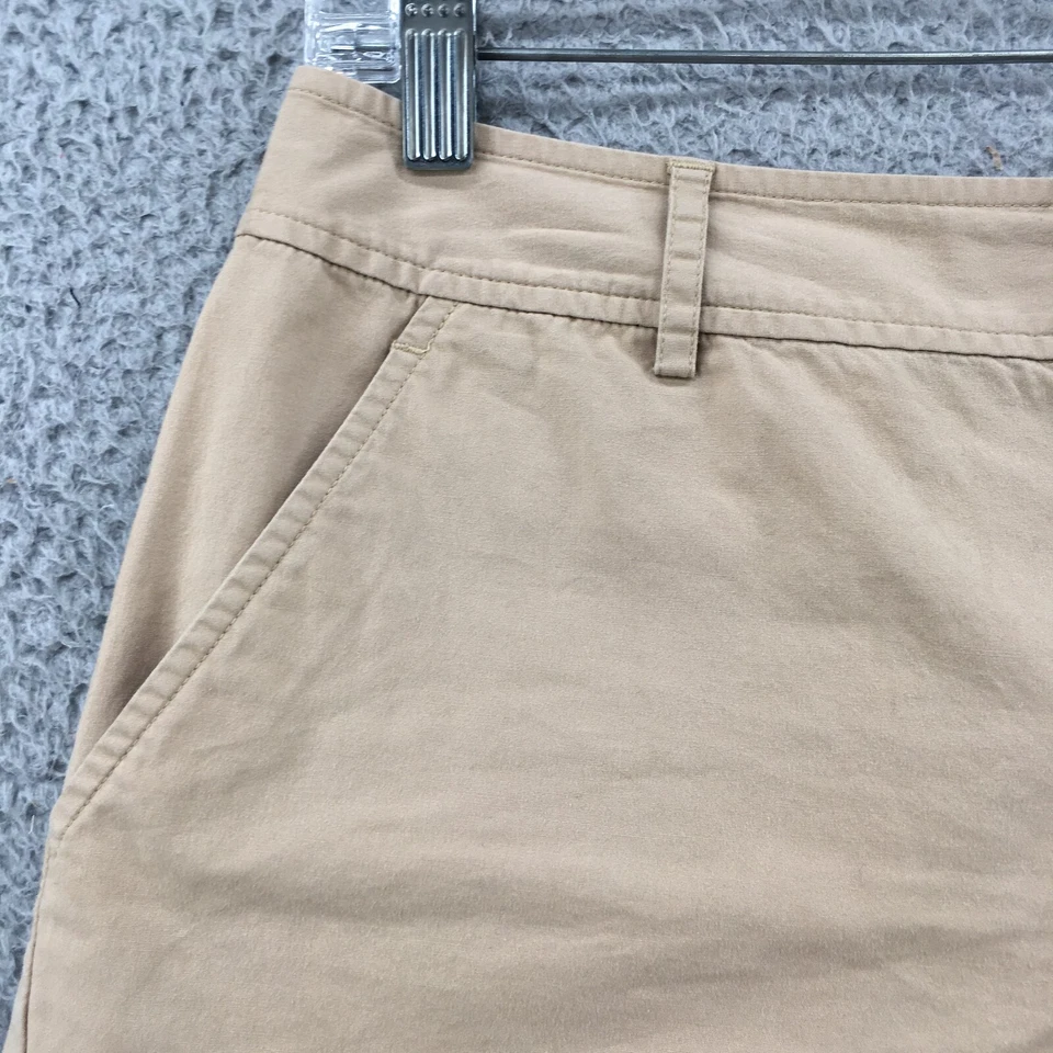 Pantalones cortos chinos Lauren Ralph Lauren para mujer 6P (30x11 real) beige mezcla de algodón cremallera Foto 4 de 4
