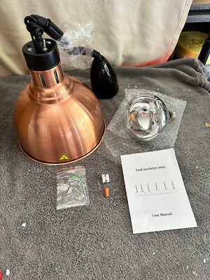 Hanging Food Warmer Heat Lamp w/250W Bulb for Commercial Food Service 110V 