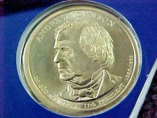 2011 P ANDREW JOHNSON  DOLLAR FROM MINT SET BU  IN CELLO