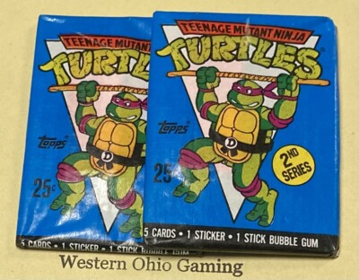 Topps 2 x 1990 Teenage Mutant Ninja Turtles 2nd Series Trading